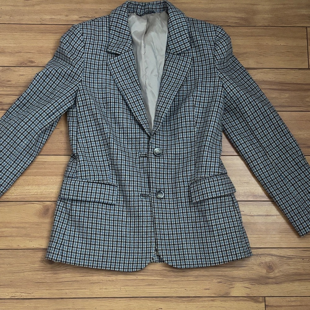 & Other Stories Pais Atelier Black and White Checkered Tailored Blazer